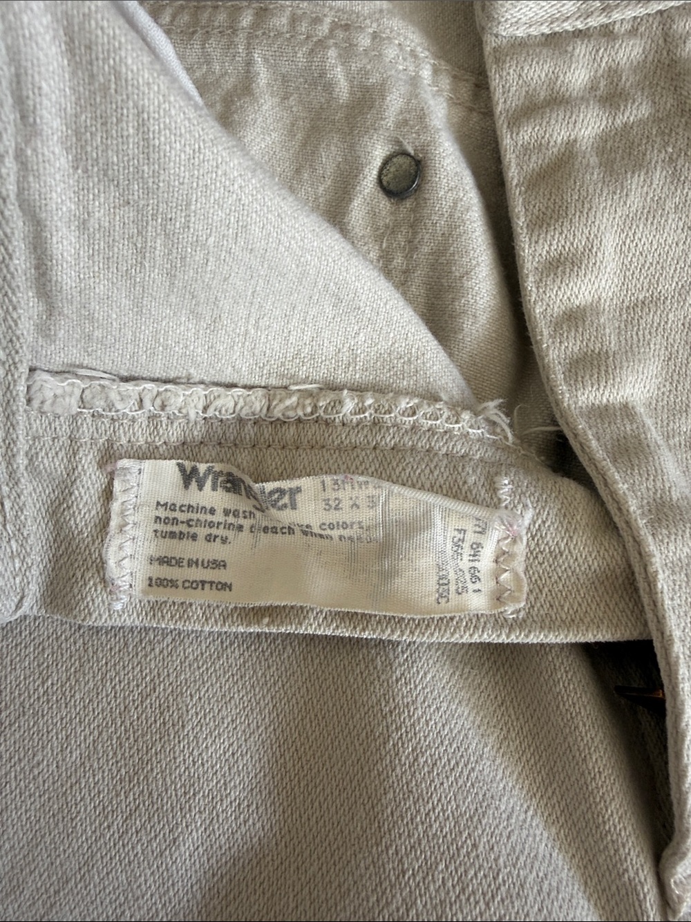 Vintage Wrangler Women's High-Rise Cream Jeans size 27 women’s - Picture 4 of 4